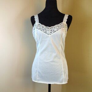 Vintage Wonder Maid Sz 34 Ivory Camisole/Chemise Nylon ACTWU label Sexy Lingerie
